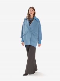 P.A.R.O.S.H. Cappotto corto oversize doppiopetto Azzurro