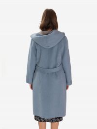 P.A.R.O.S.H. Cappotto vestaglia bicolore azzurro polvere/grigio 