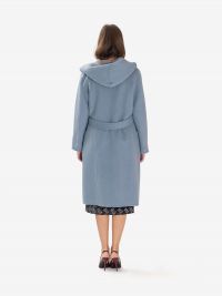 P.A.R.O.S.H. Cappotto vestaglia bicolore azzurro polvere/grigio 