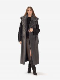 P.A.R.O.S.H. Gilet lungo ecopelliccia doppiopetto Grigio