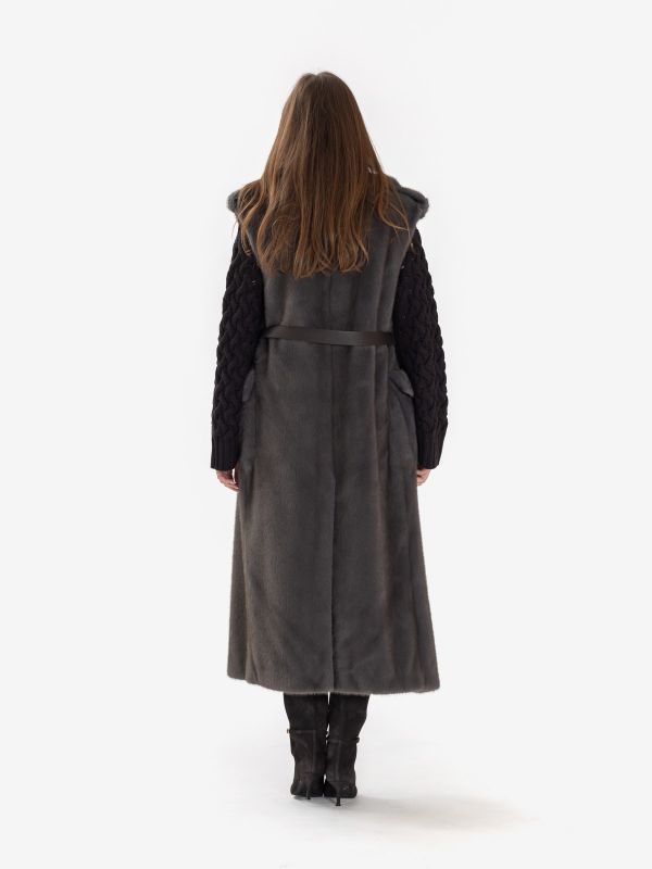 P.A.R.O.S.H. Gilet lungo ecopelliccia doppiopetto Grigio
