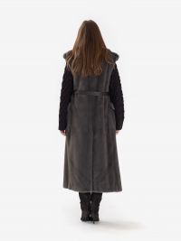P.A.R.O.S.H. Gilet lungo ecopelliccia doppiopetto Grigio