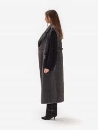 P.A.R.O.S.H. Gilet lungo ecopelliccia doppiopetto Grigio