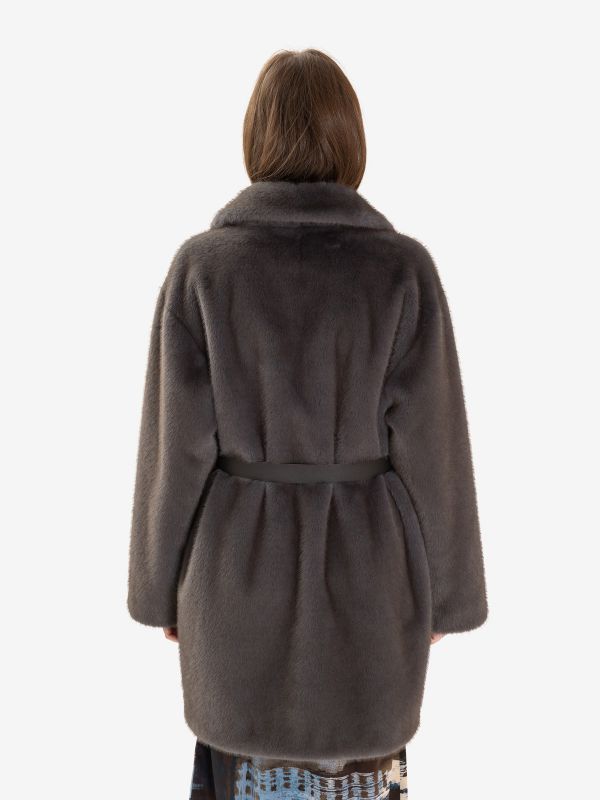 P.A.R.O.S.H. Ecopelliccia corta + cinta Grigio