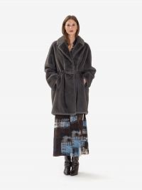 P.A.R.O.S.H. Ecopelliccia corta + cinta Grigio