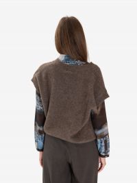 P.A.R.O.S.H. Gilet smanicato lana Castagna