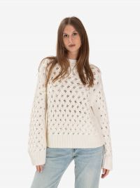 P.A.R.O.S.H. Maglione lana trecce Panna