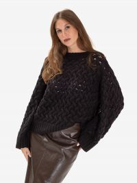 P.A.R.O.S.H. Maglione lana trecce Testa di moro