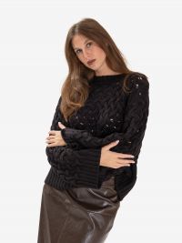 P.A.R.O.S.H. Maglione lana trecce Testa di moro