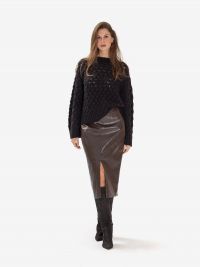 P.A.R.O.S.H. Maglione lana trecce Testa di moro