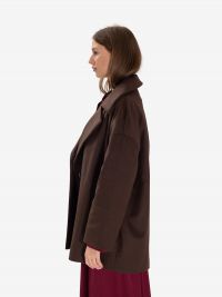 MOUCHE Cappottino corto lana doppiopetto Marrone