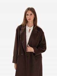 MOUCHE Cappotto lungo lana doppiopetto Marrone