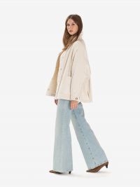 MOMONI' Giacca over velluto a costine imbottita Panna