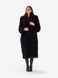 MOMONI' Cappotto pelliccia lungo Nero