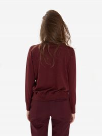 ERIKA CAVALLINI Cardigan con rouches Bordeaux