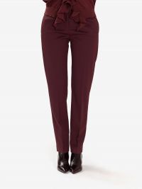 ERIKA CAVALLINI Pantalone sigaretta frescolana Bordeaux