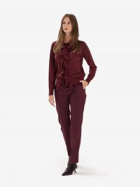 ERIKA CAVALLINI Pantalone sigaretta frescolana Bordeaux