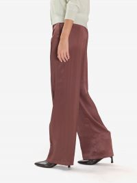 ERIKA CAVALLINI Pantalone seta palazzo Bordeaux