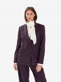 FEDERICA TOSI Blazer oversize doppiopetto frescolana Prugna