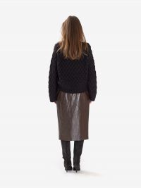 FEDERICA TOSI Gonna longuette ecopelle Marrone