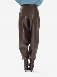 FEDERICA TOSI Pantalone baloon ecopelle Marrone