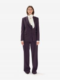 FEDERICA TOSI Pantalone frescolana straight Prugna