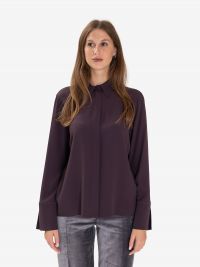 FEDERICA TOSI Camicia m/l seta Prugna