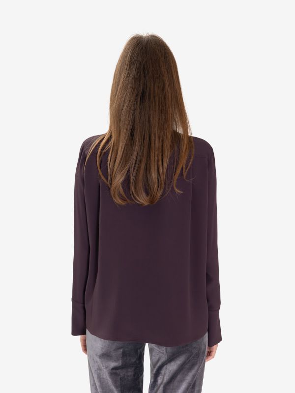 FEDERICA TOSI Camicia m/l seta Prugna