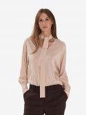 MAX MARA STUDIO Blusa m/l seta con sciarpetta 