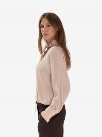 MAX MARA STUDIO Blusa m/l seta con sciarpetta Cipria