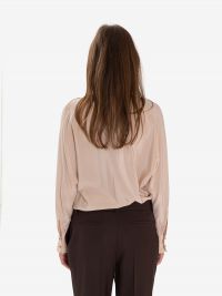 MAX MARA STUDIO Blusa m/l seta con sciarpetta Cipria