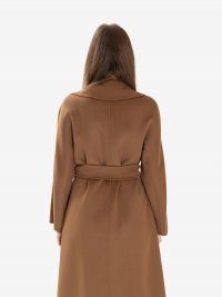 MAX MARA STUDIO Cappotto lana con cintura Marrone