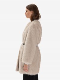 MAX MARA STUDIO Ecopelliccia bianca effetto sfumata 