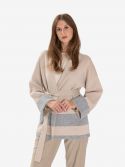MAX MARA STUDIO Mantella con frange Grigio