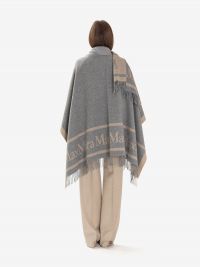 MAX MARA STUDIO Mantella con frange Grigio