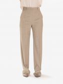 MAX MARA STUDIO Pantalone velluto a sigaretta Marrone
