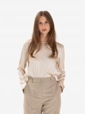 MAX MARA STUDIO Blusa m/l seta con sciarpetta 
