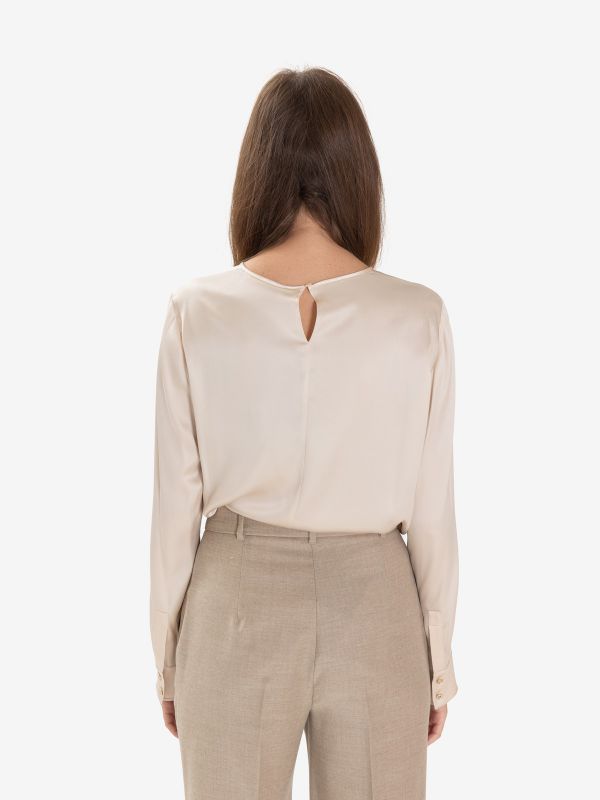 MAX MARA STUDIO Blusa m/l seta Avorio