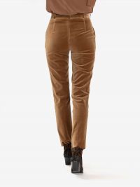 MAX MARA STUDIO Pantalone velluto a sigaretta Marrone