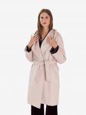 MAX MARA STUDIO Cappotto lungo lana con cintura Cammello