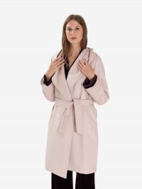 MAX MARA STUDIO Cappotto corto con cintura e cappuccio Rosa