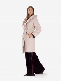 MAX MARA STUDIO Cappotto corto con cintura e cappuccio Rosa