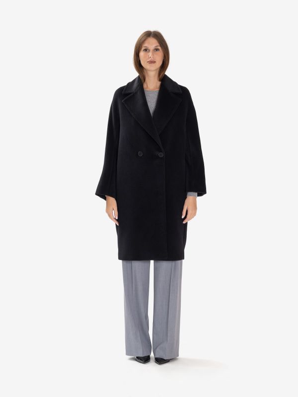MAX MARA Cappotto corto doppiopetto Nero
