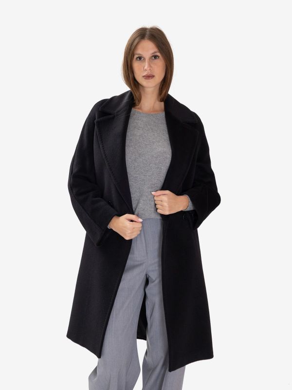 MAX MARA Cappotto corto doppiopetto Nero