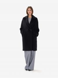 MAX MARA STUDIO Cappotto corto doppiopetto Nero