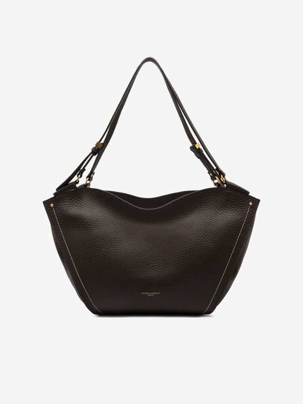 GIANNI CHIARINI Bloom: borsa grande due manici pelle Testa di moro