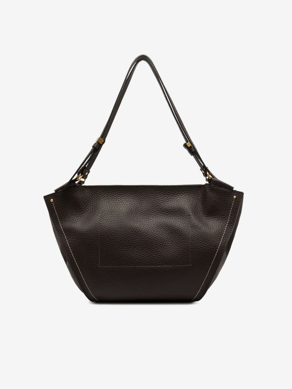 GIANNI CHIARINI Bloom: borsa grande due manici pelle Testa di moro