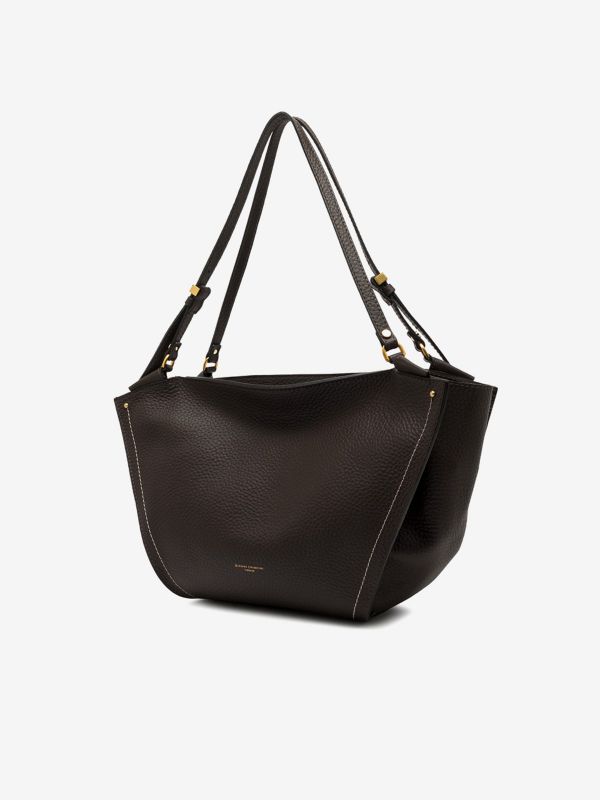 GIANNI CHIARINI Bloom: borsa grande due manici pelle Testa di moro