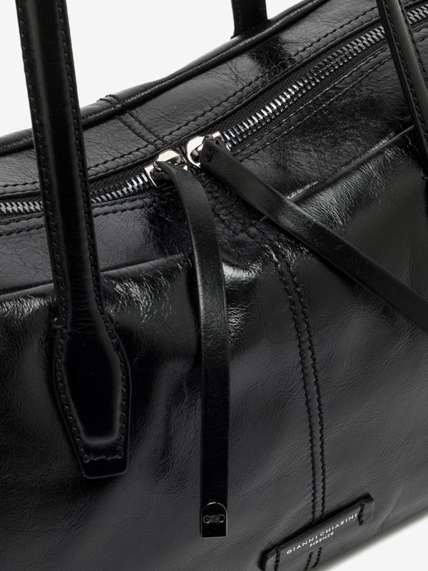 GIANNI CHIARINI Aryna: bauletto pelle lucida Nero