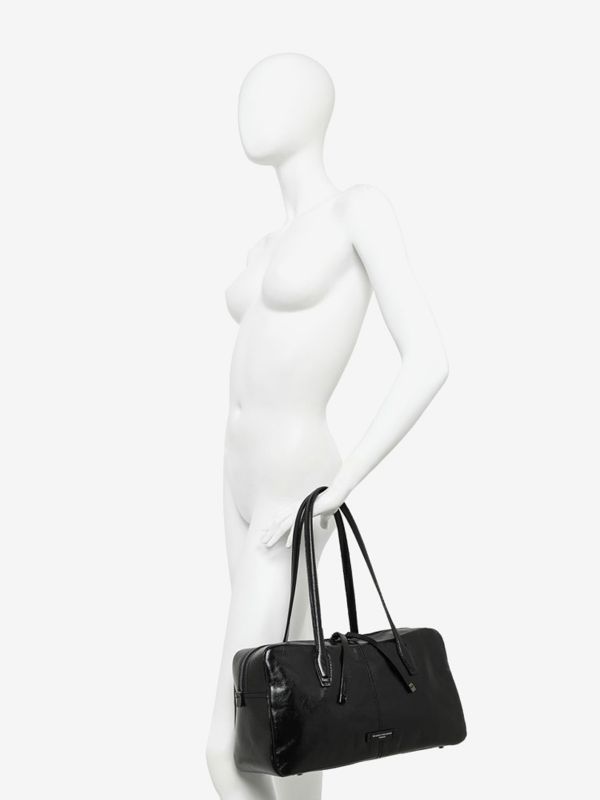 GIANNI CHIARINI Aryna: bauletto pelle lucida Nero